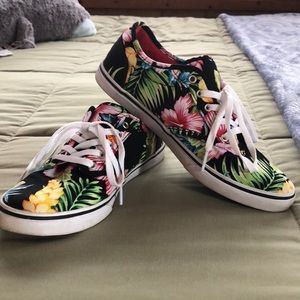 Black multicolor vans